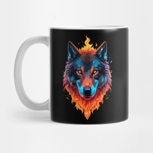 fire and wolf Mug